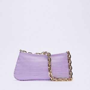 Zara Chain Strap Animal Embossed Shoulder Bag